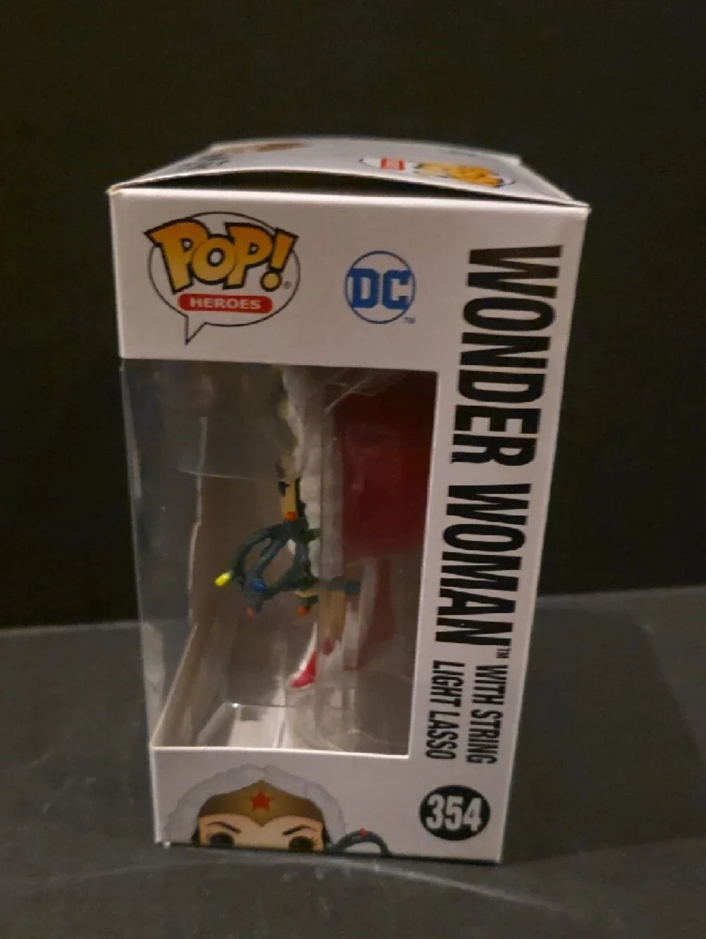 Funko Wonder Woman Pop! Figure with Lighted Lasso - Red, Blue, Gold, Green - Picture 3 of 6